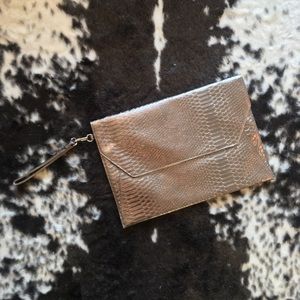 Oversized Silver Envelope Clutch
